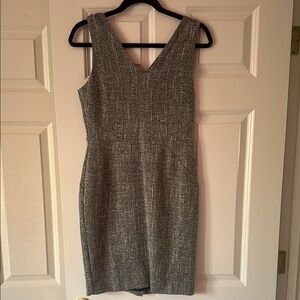 Elegant Gray Tweed Dress